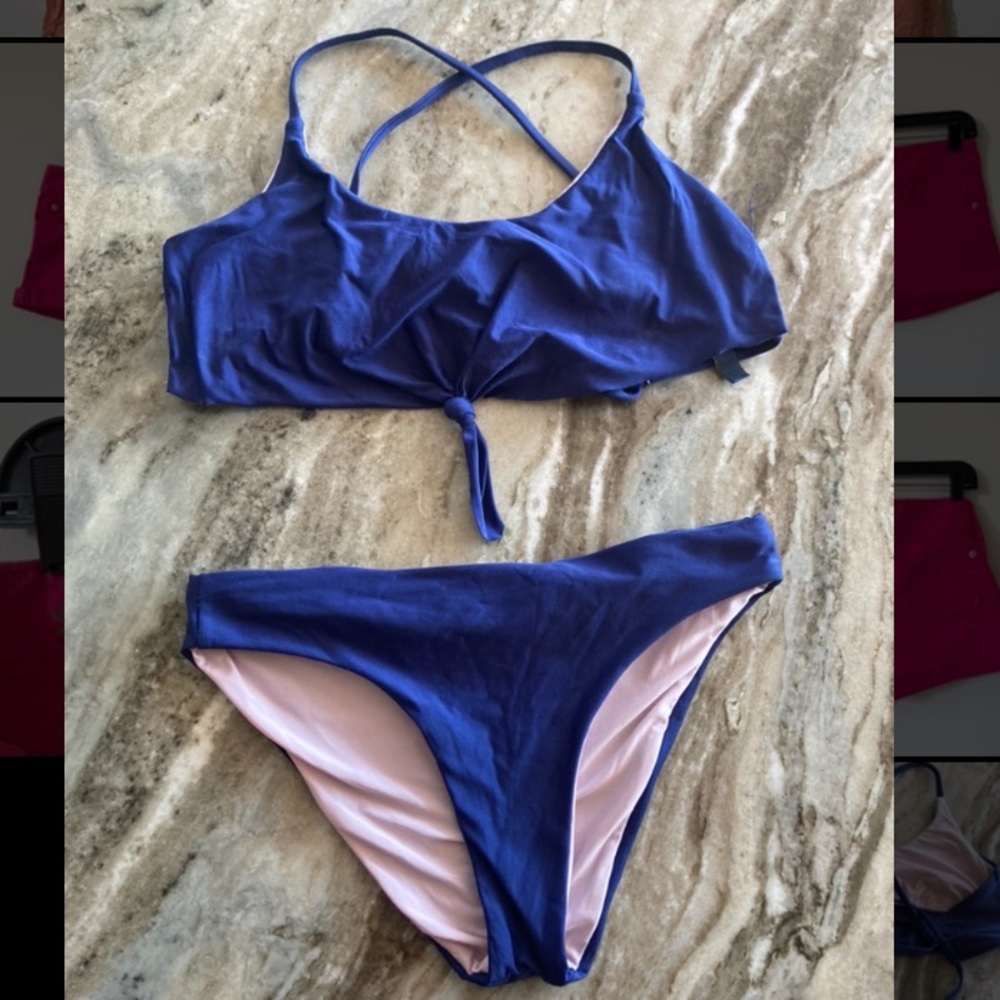 Splendid tie front swimsuit